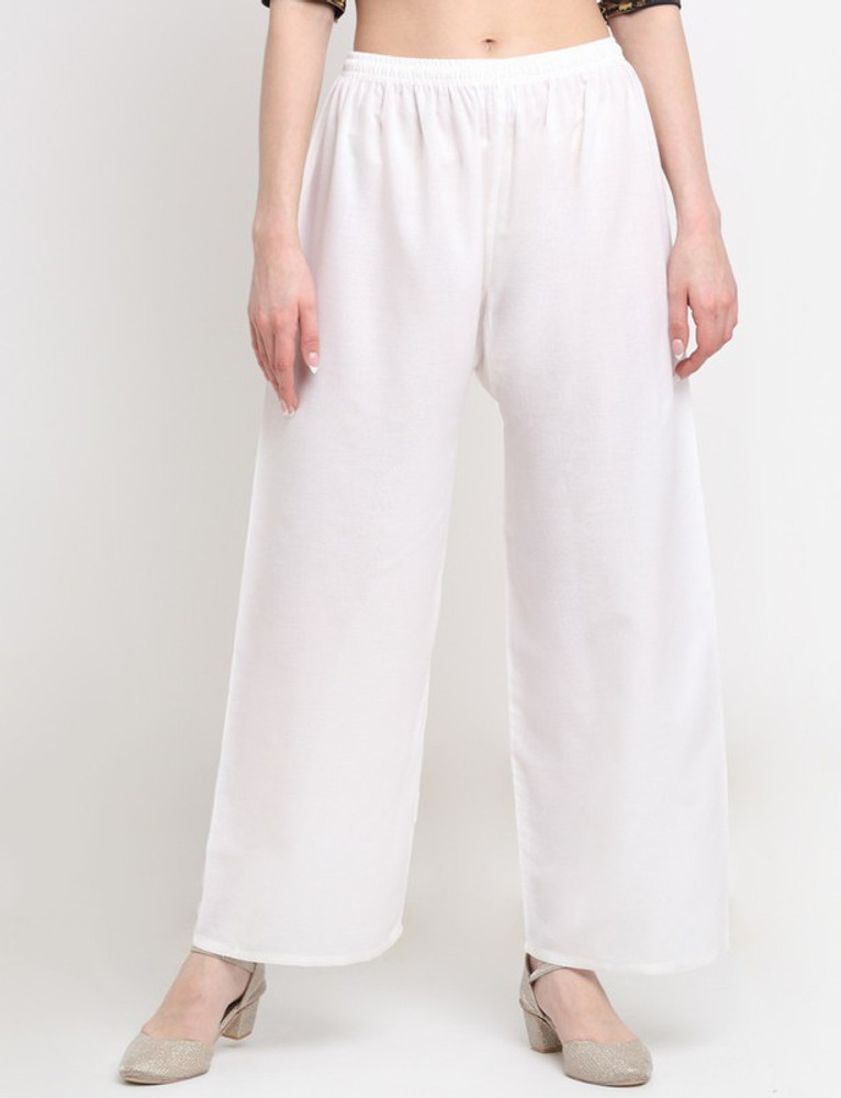 White palazzo deals pants flipkart