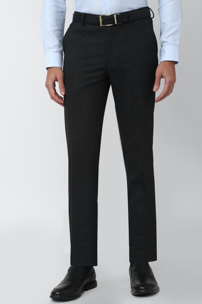 Buy PETER ENGLAND Black Mens Slim Fit Solid Formal Trousers  Shoppers Stop