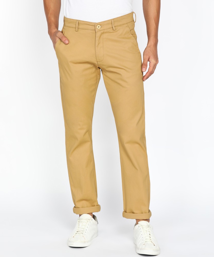 Buy Men Khaki Solid Super Slim Fit Casual Trousers Online  689834  Peter  England