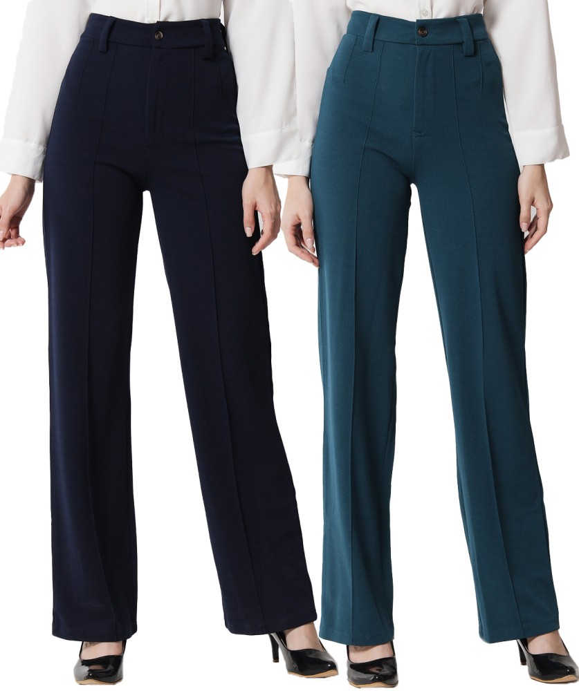 KOTTY Regular Fit Women Light Blue Trousers - Buy KOTTY Regular Fit Women  Light Blue Trousers Online at Best Prices in India