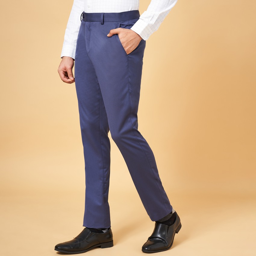 Peregrine by Pantaloons Slim Fit Men Grey Trousers - Buy Peregrine by  Pantaloons Slim Fit Men Grey Trousers Online at Best Prices in India