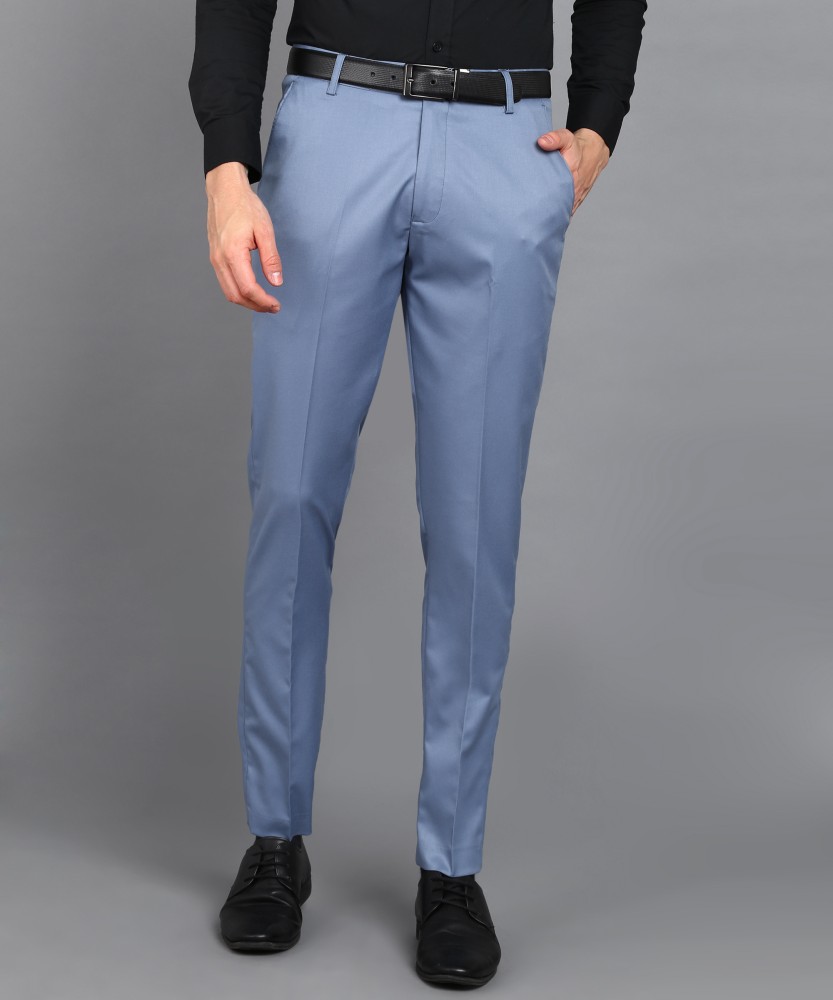 Italian-style Light Blue Pants with Black Belt | HAL-205-B – Luxahaus Beyond