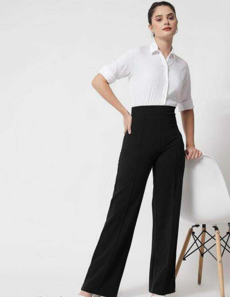 SURATI CREATION Relaxed Women Black Trousers - Buy SURATI CREATION