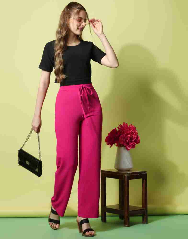 Siril Regular Fit Women Pink Trousers - Buy Siril Regular Fit Women Pink  Trousers Online at Best Prices in India