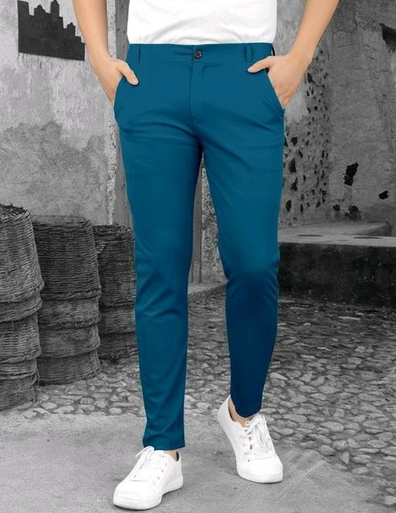 Ekansh Slim Fit Men Blue Trousers  Buy Ekansh Slim Fit Men Blue Trousers  Online at Best Prices in India  Flipkartcom