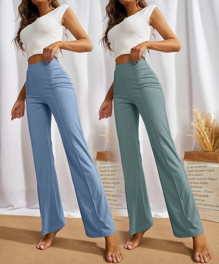 GUOYU Regular Fit Women Blue Pink Trousers  Buy GUOYU Regular Fit Women  Blue Pink Trousers Online at Best Prices in India  Flipkartcom