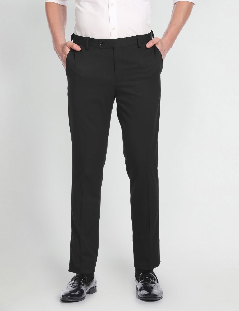 Arrow Formal Trousers  Buy Arrow Men Khaki Flat Front Solid Formal  Trousers Online  Nykaa Fashion