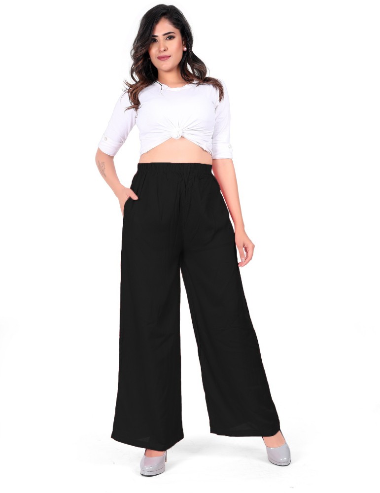 Buy MEVABA Rayon viscose Palazzo pants for women by LIVA