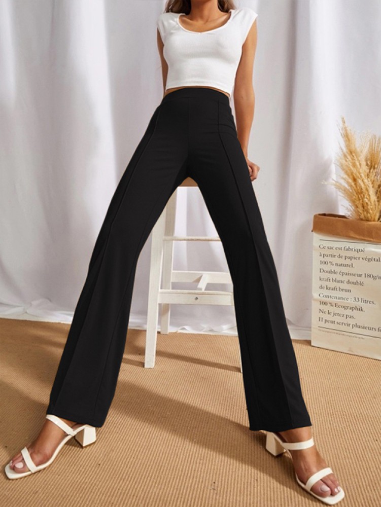 Buy YEZI Pack of 2 High Waist Bell Bottom Trouser/Wide Leg