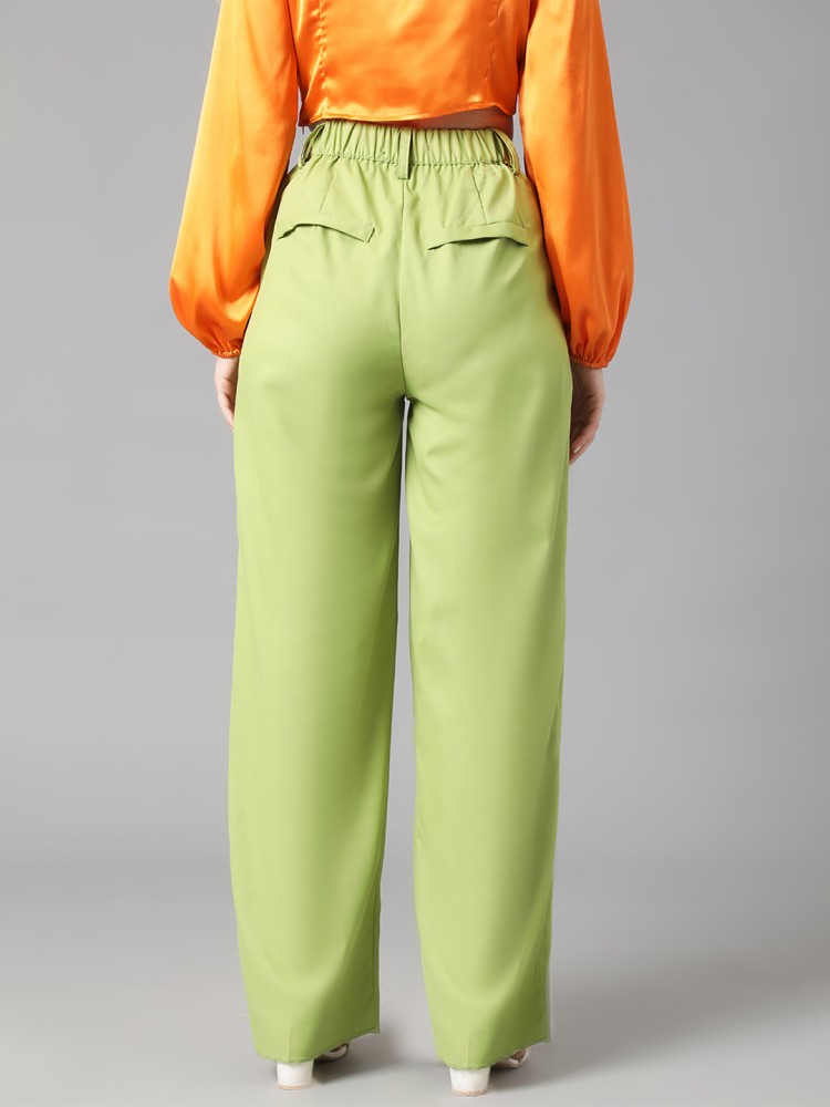 KOTTY Regular Fit Women Green Trousers