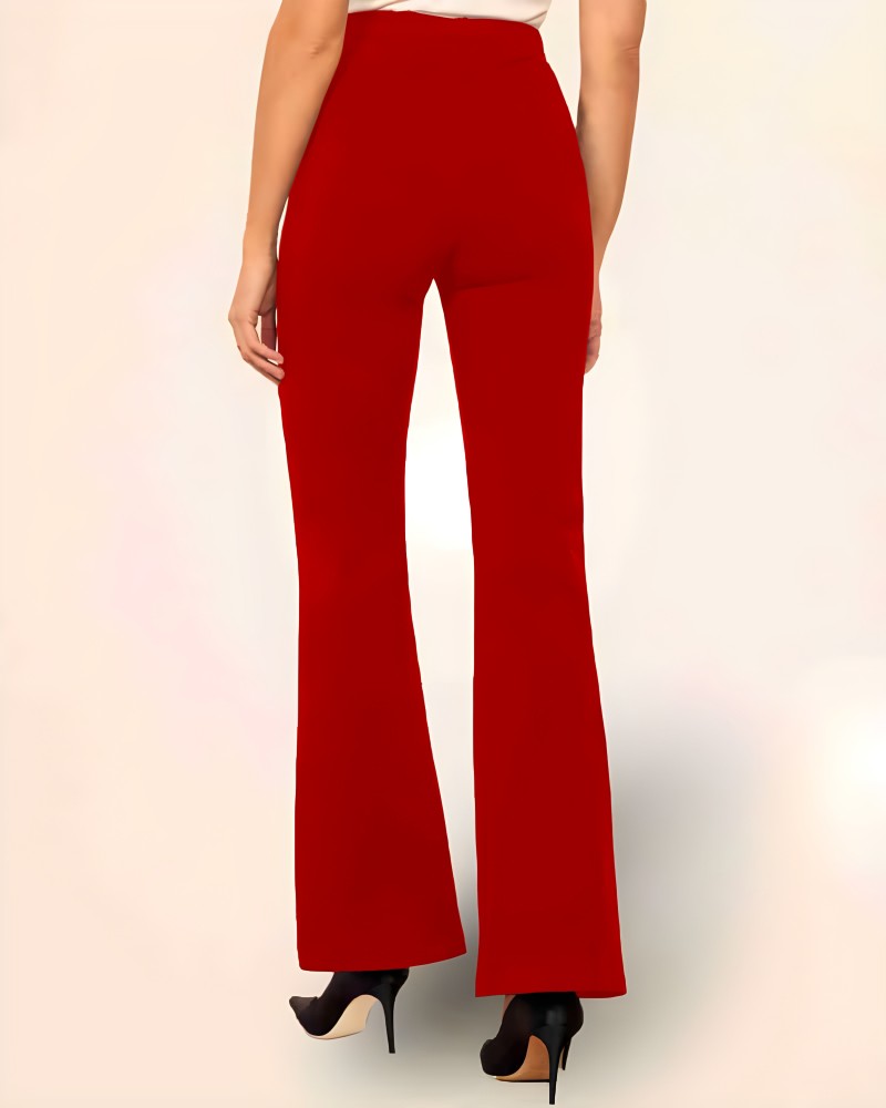 InWear Padia high waist flared trousers in red  ASOS