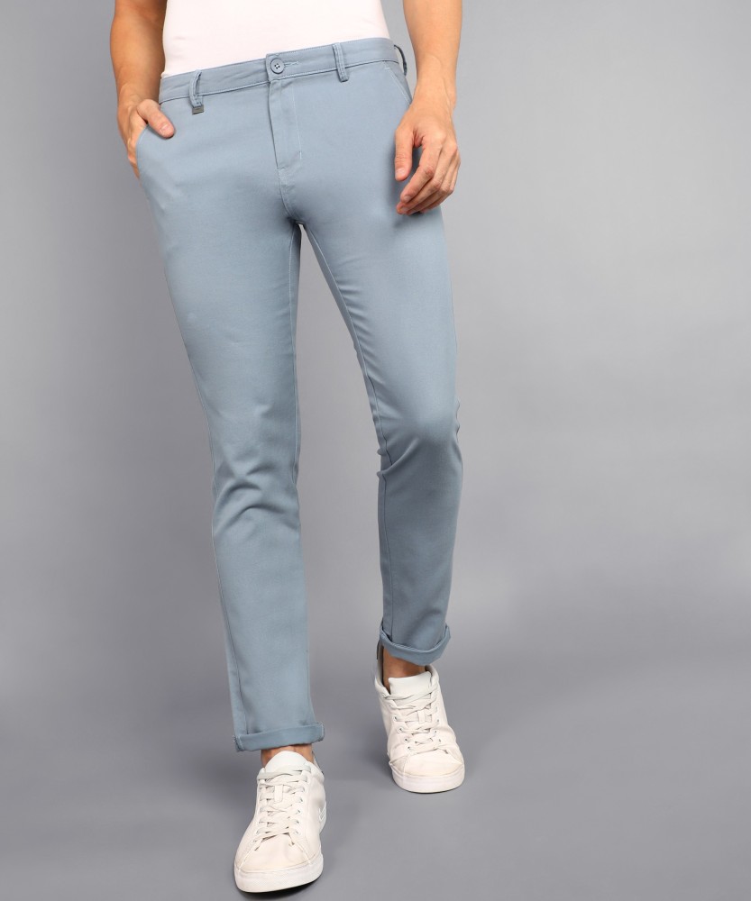 Buy PLAYERZ Men Light Blue Solid Viscose Rayon Formal Trousers  46 Online  at Best Prices in India  JioMart