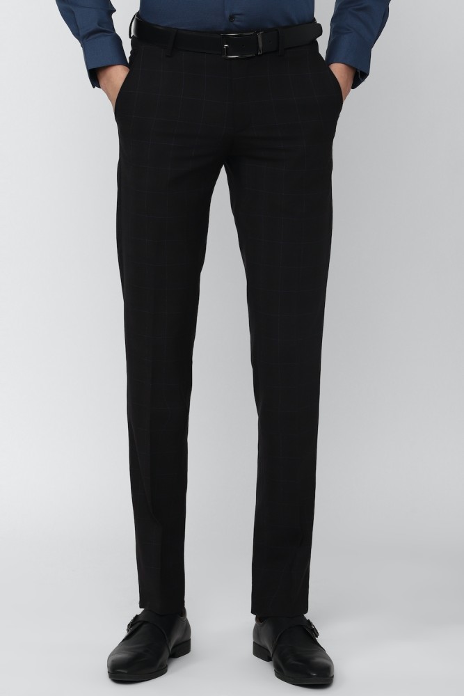 PETER ENGLAND Regular Fit Men Black Trousers  Price History