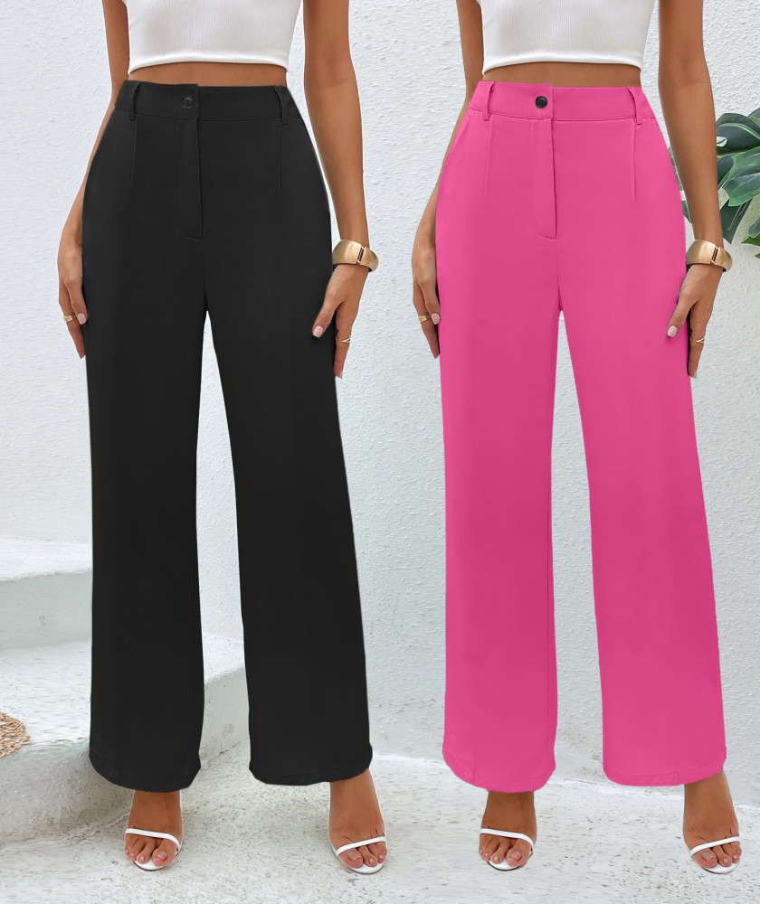 LEE TEX Regular Fit Women Black Pink Trousers Buy LEE TEX Regular Fit Women Black Pink Trousers Online at Best Prices in India Flipkart