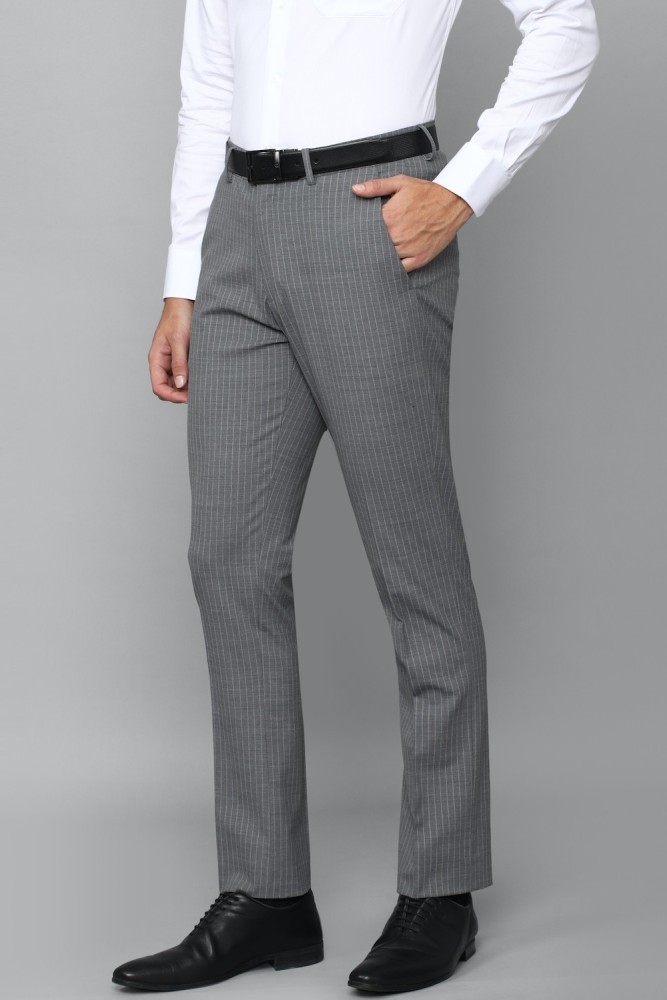 Buy Luxure By Louis Philippe Navy Slim Fit Flat Front Trousers for Mens  Online  Tata CLiQ