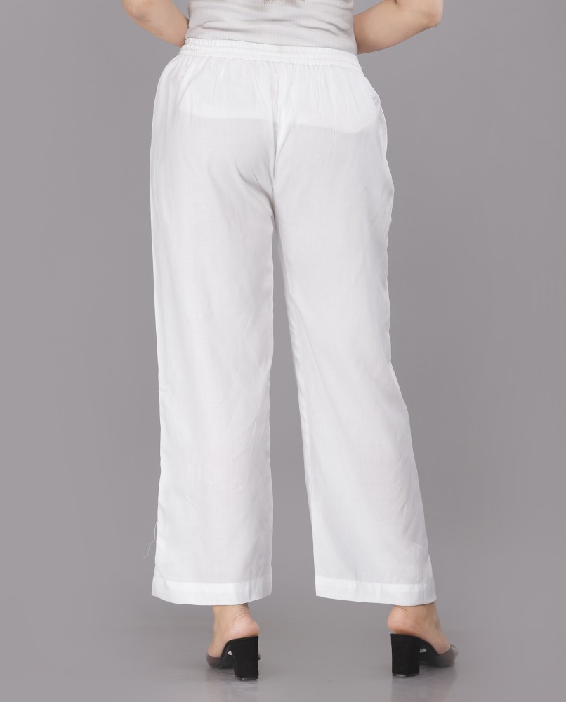 White palazzo 2024 pants flipkart