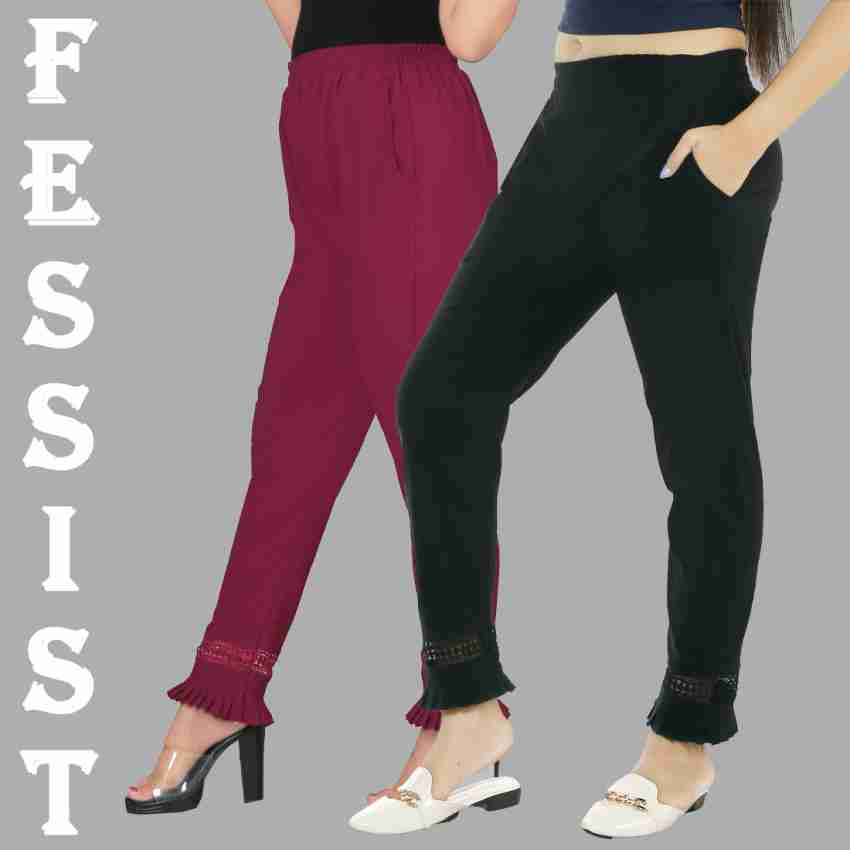 Fessist Slim Fit Women Multicolor Trousers - Buy Fessist Slim Fit Women  Multicolor Trousers Online at Best Prices in India