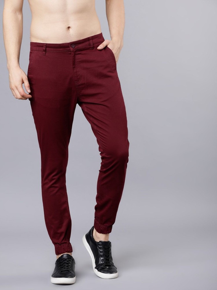 AD & AV Regular Fit Men Maroon Trousers - Buy AD & AV Regular Fit Men  Maroon Trousers Online at Best Prices in India