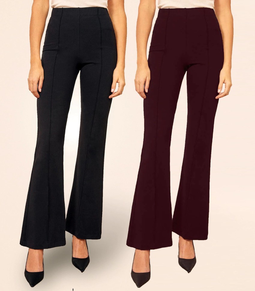 Buy Forever New Women Black Georgia High Waist Full Length Pants  Trousers  for Women 6877490  Myntra
