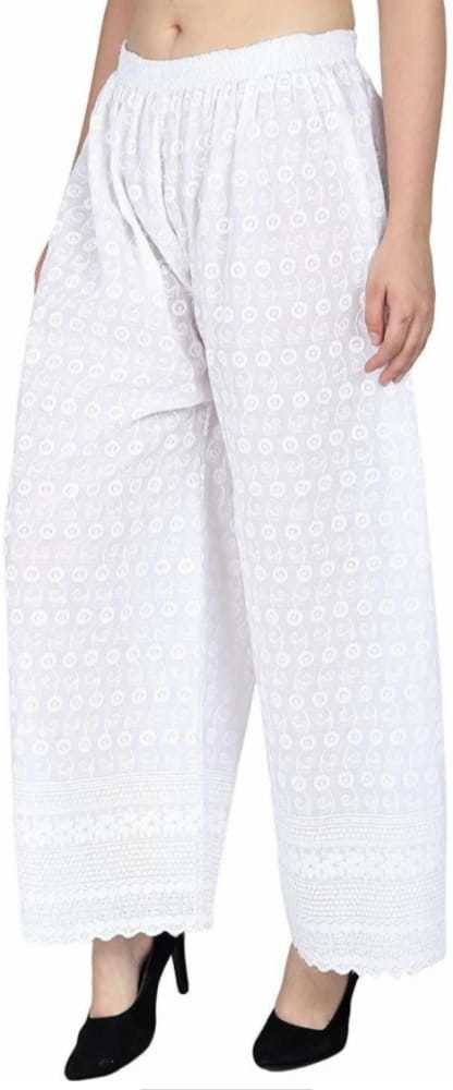 White on sale plazo flipkart