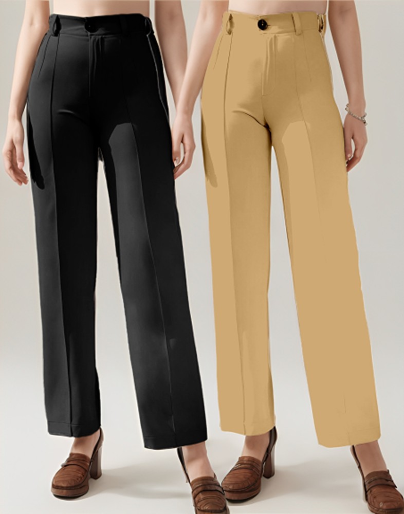 Buy Black Trousers & Pants for Women by SELVIA Online