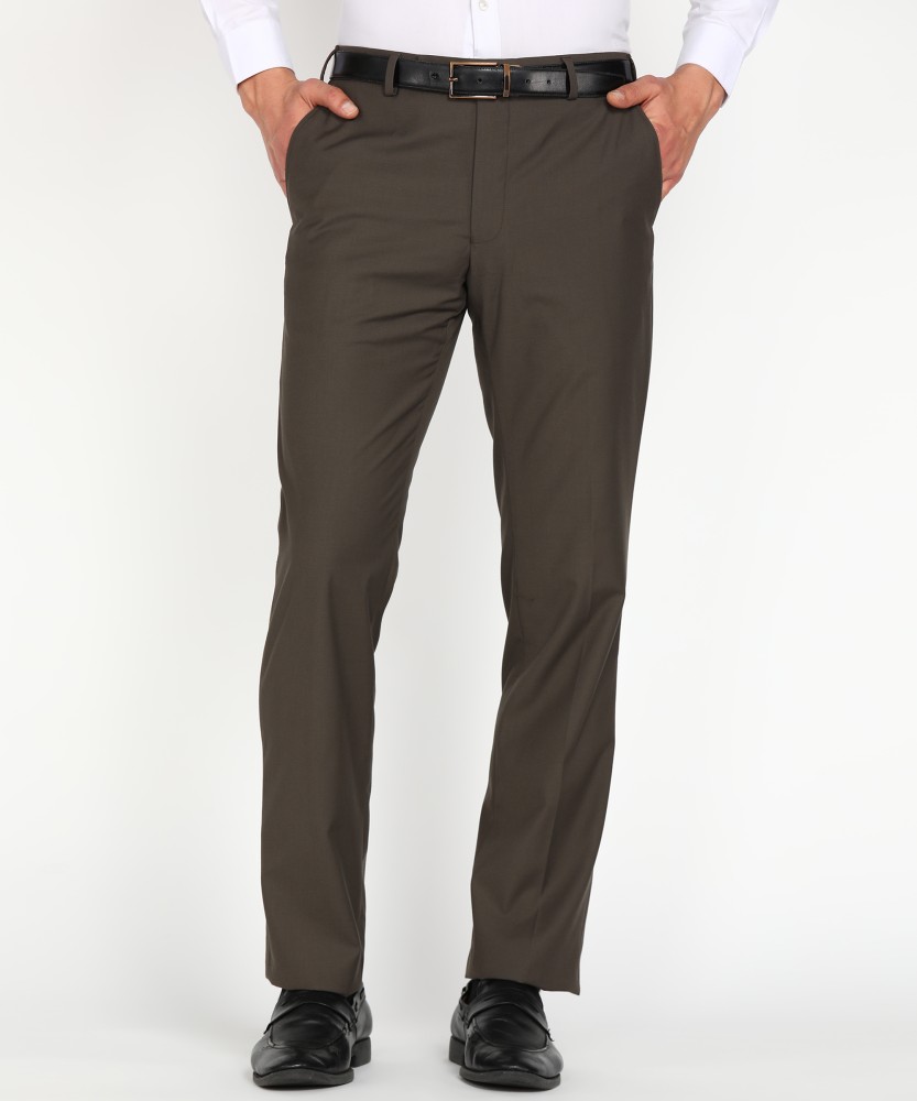 Buy PARK AVENUE Mens Regular Fit 4 Pocket Solid Formal Trousers  Shoppers  Stop