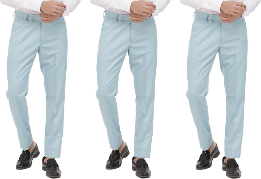 Light Blue Mens Trousers  Buy Light Blue Mens Trousers Online at Best  Prices In India  Flipkartcom