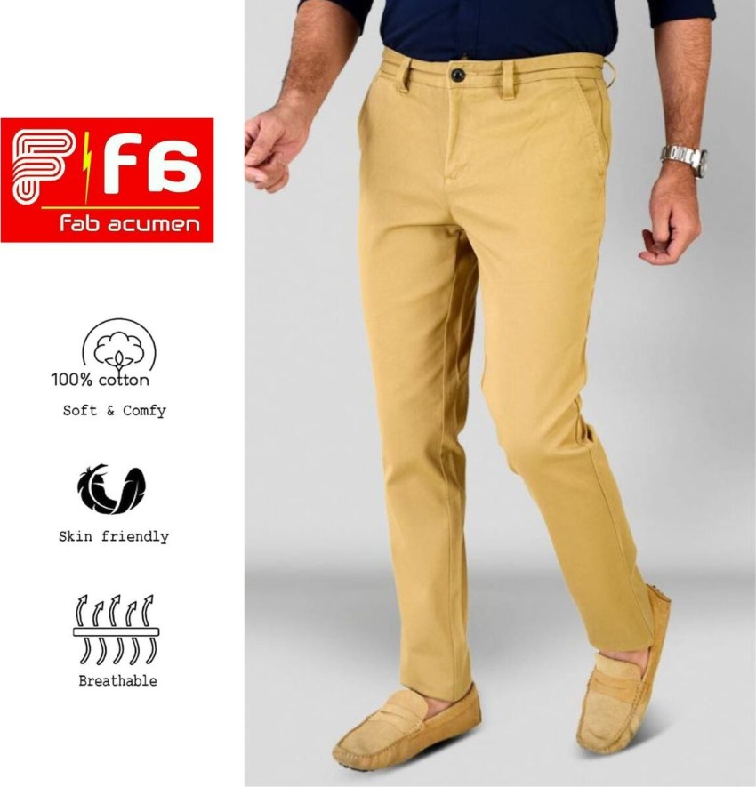 Cream Men 100 Percent Pure Cotton Stylish Stretchable And Comfortable  Casual Trouser at Best Price in Howrah  Om Arham Trendz Llp