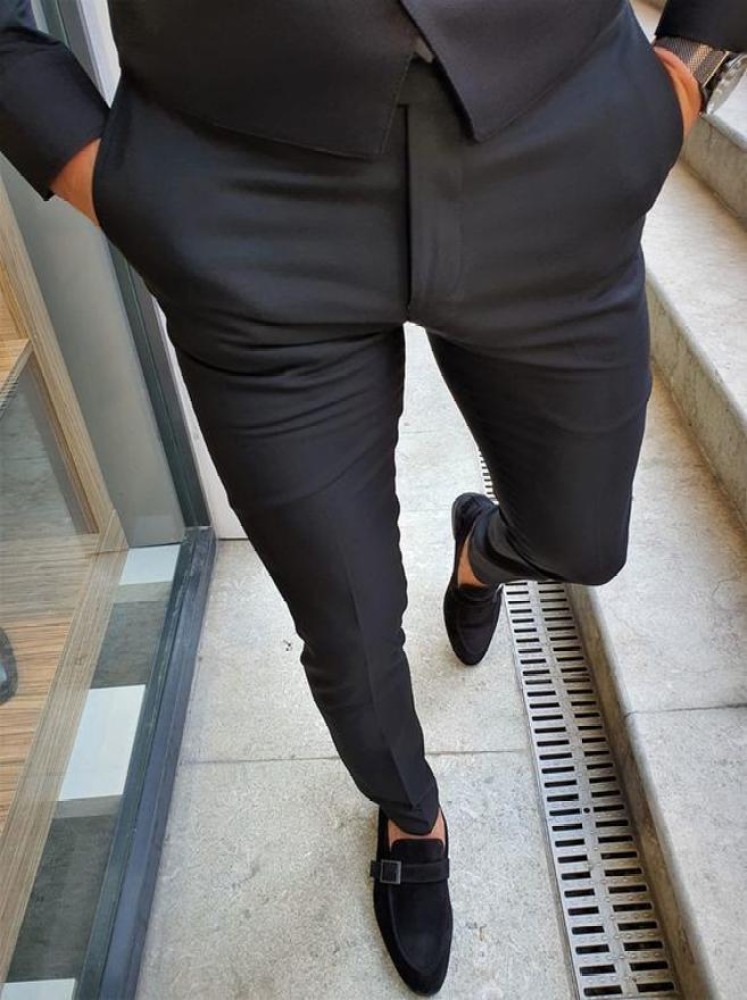 Buy Charcoal Black Trousers  Pants for Men by Marks  Spencer Online   Ajiocom