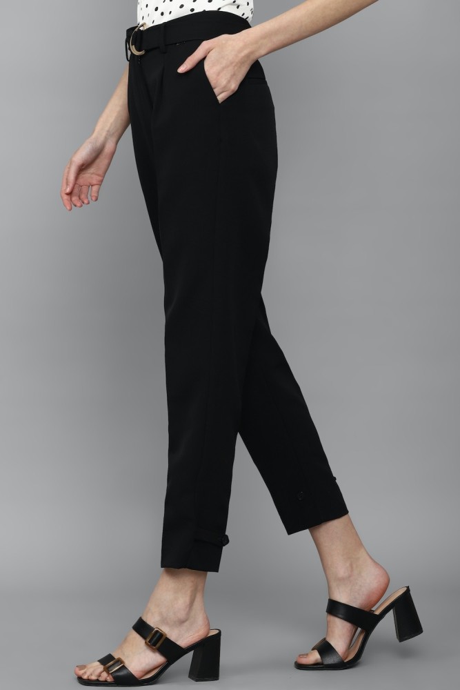 Buy Allen Solly Women's Regular Casual Pants (AHTFCRGFU60560_Black_26) at  Amazon.in