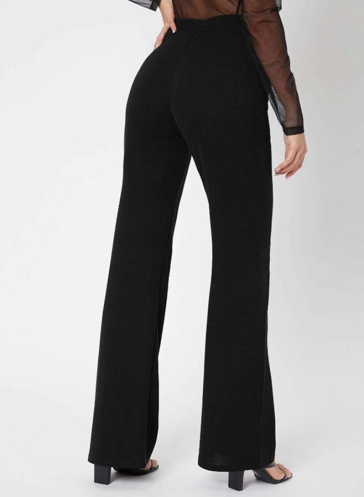 Visit Wear Regular Fit Women Black Trousers - Buy Visit Wear Regular Fit  Women Black Trousers Online at Best Prices in India