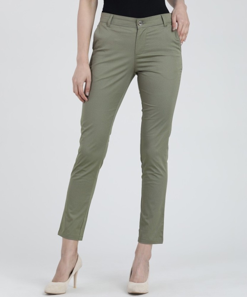 Scullers Slim Fit Men Dark Green Trousers  Buy OLIVE Scullers Slim Fit Men  Dark Green Trousers Online at Best Prices in India  Flipkartcom