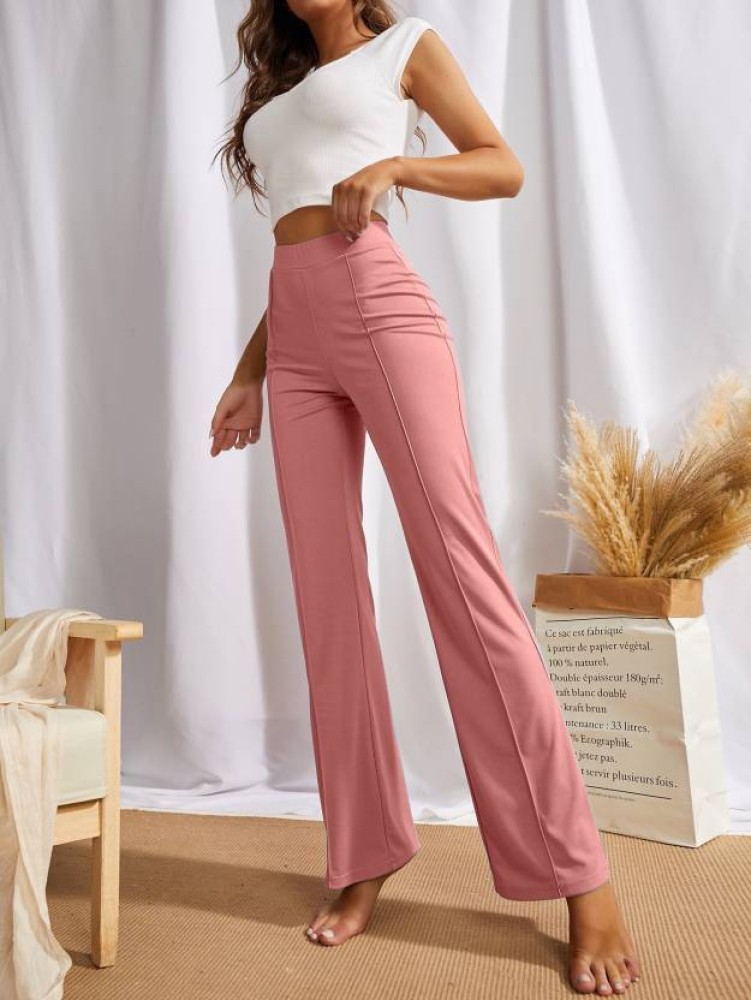 Buy Pink Trousers & Pants for Women by Sugathari Online