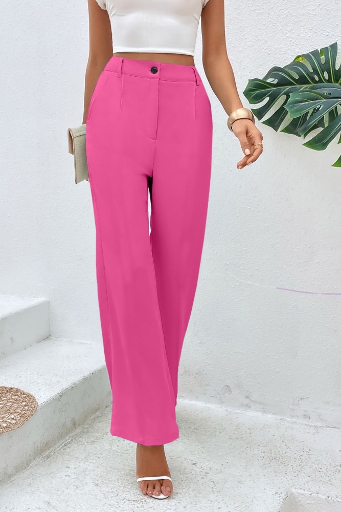 LEE TEX Regular Fit Women Pink Trousers - Buy LEE TEX Regular Fit