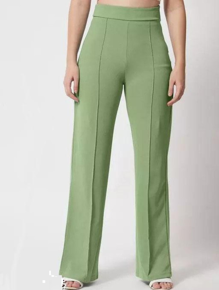 Buy Women Regular Fit YELLOW Viscose Rayon Trousers Online at Best Prices  in India - JioMart.