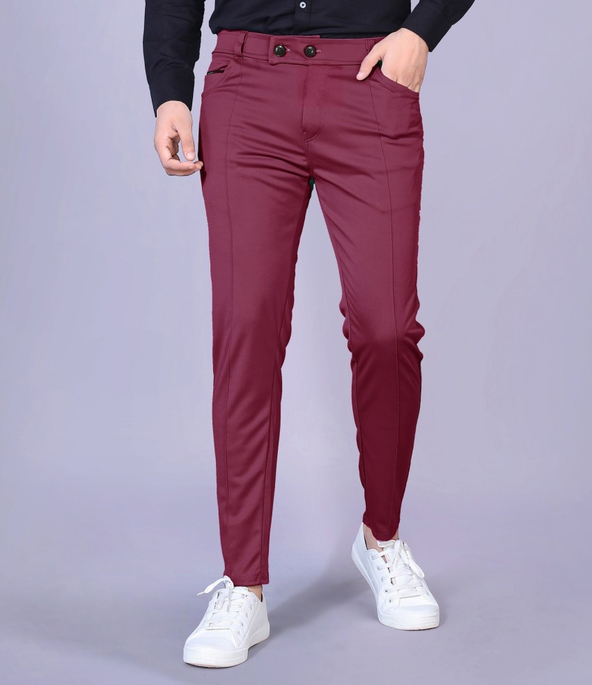 Buy Louis Philippe Maroon Trousers Online  790394  Louis Philippe