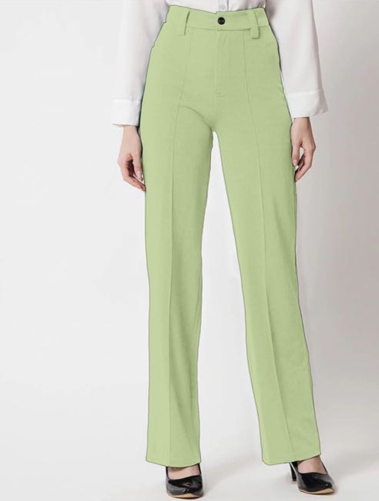 Buy Women trouser casual pants for women pista color Online at