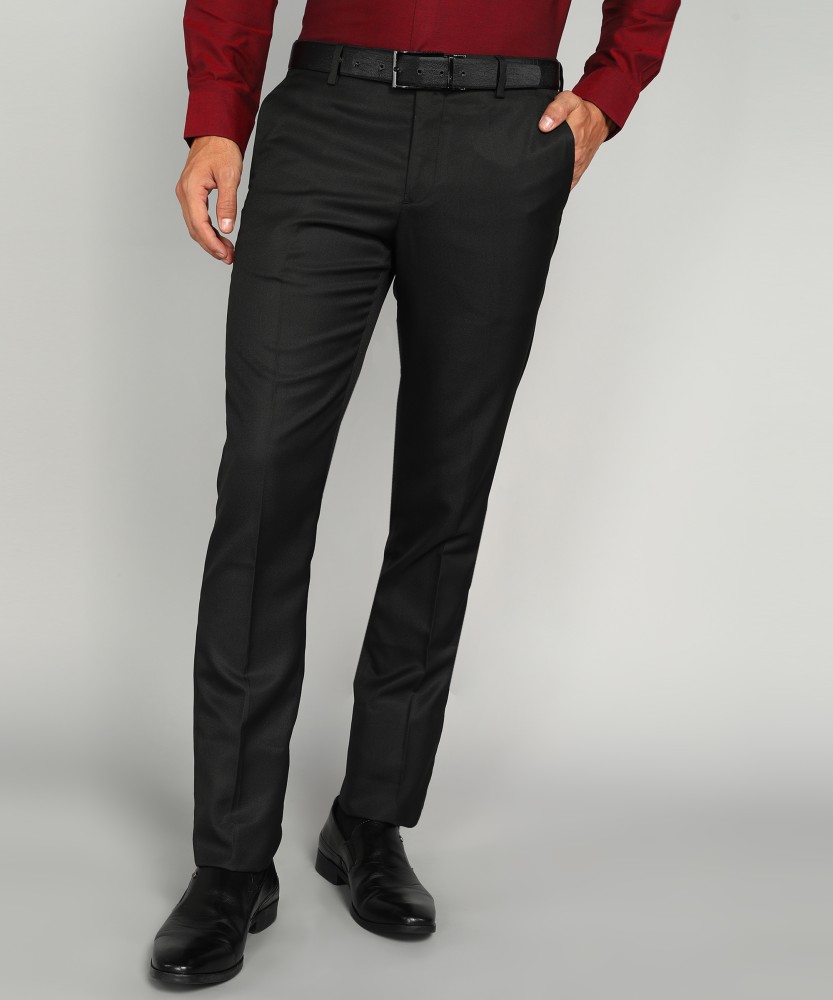 Buy Arrow Black Self Design Smart Flex Formal Trouser (ARADOTR2697_30) at  Amazon.in