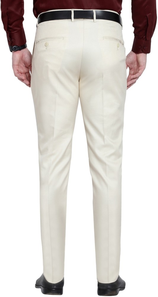 TIM ROBBINS Regular Fit Men Cream Trousers - Buy TIM ROBBINS Regular Fit Men  Cream Trousers Online at Best Prices in India