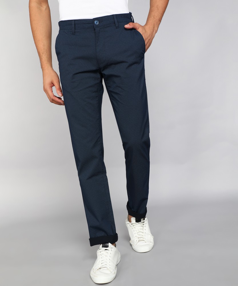 Buy Navy Blue Trousers & Pants for Men by LOUIS PHILIPPE Online