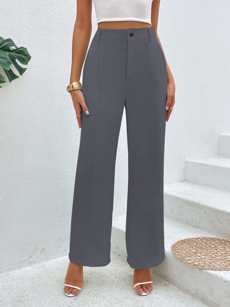 Fossil Grey Korean Relaxed Pants  Offduty India