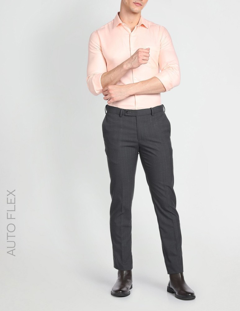 Arrow Formal Trousers  Buy Arrow Men Stone Solid Smart Flex Formal Trousers  Online  Nykaa Fashion