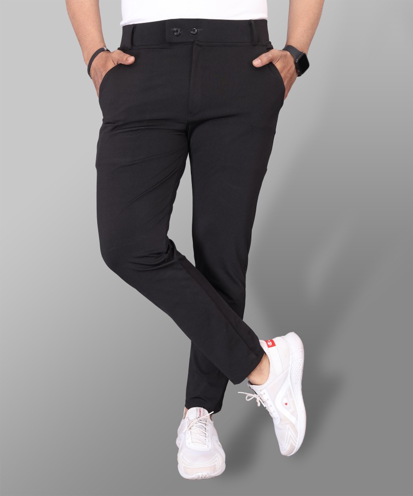 VeBNoR Regular Fit Men Black Trousers - Buy VeBNoR Regular Fit Men Black  Trousers Online at Best Prices in India