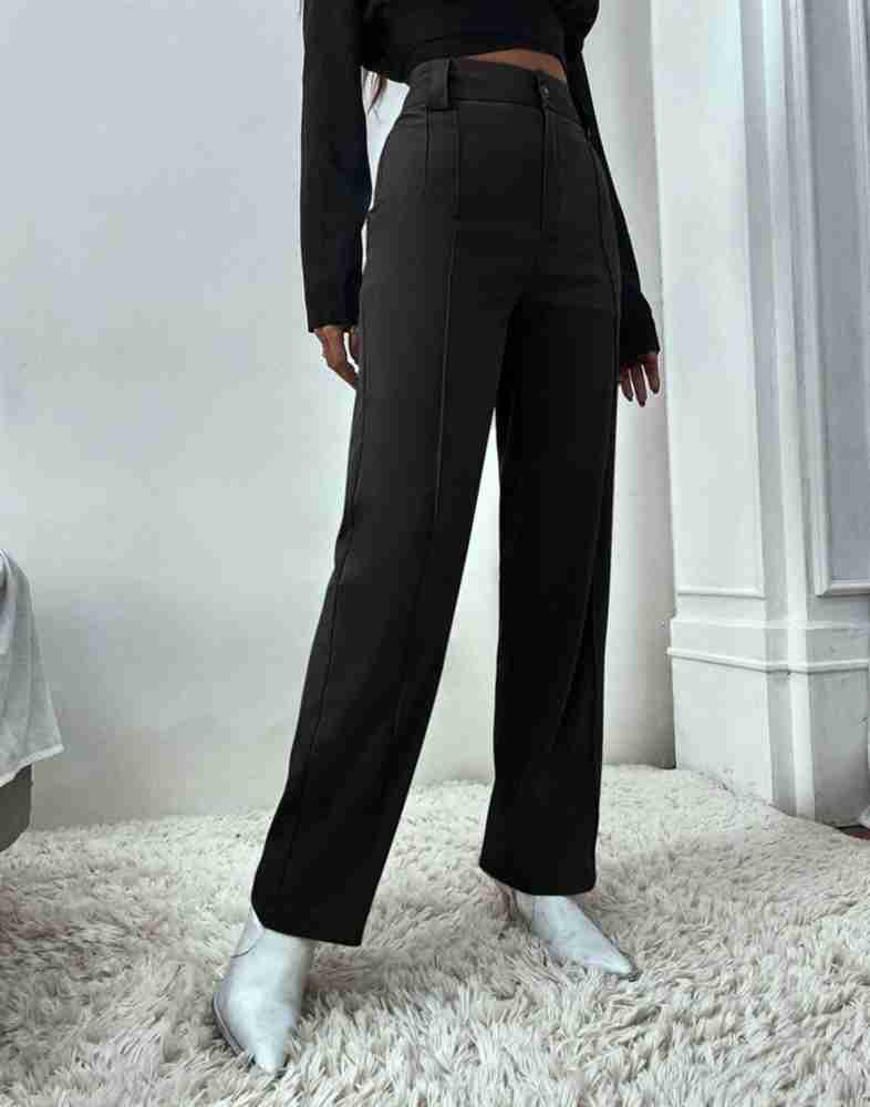 Shine N Show Regular Fit Women Black Trousers - Buy Shine N Show Regular  Fit Women Black Trousers Online at Best Prices in India
