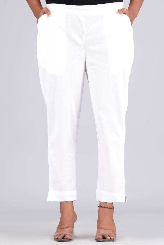 Crew Clothing Mia Cropped Trousers White at John Lewis  Partners