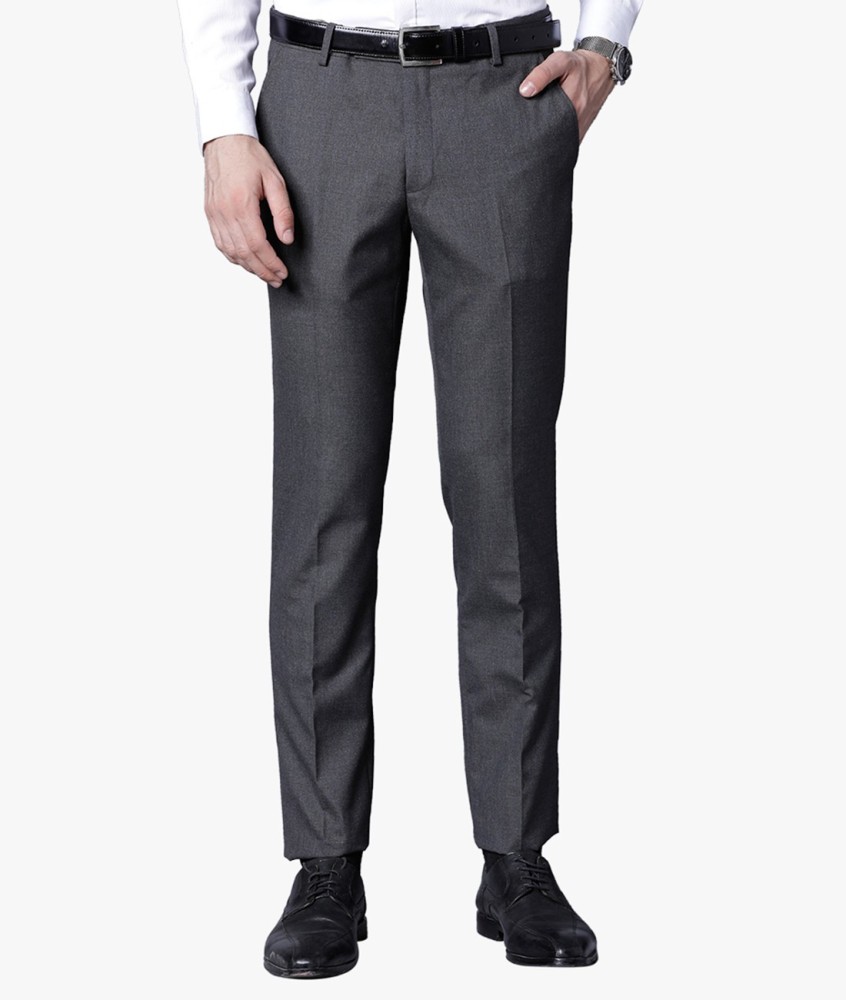 Buy Men Black Print Super Slim Fit Formal Trousers Online  741467  Peter  England