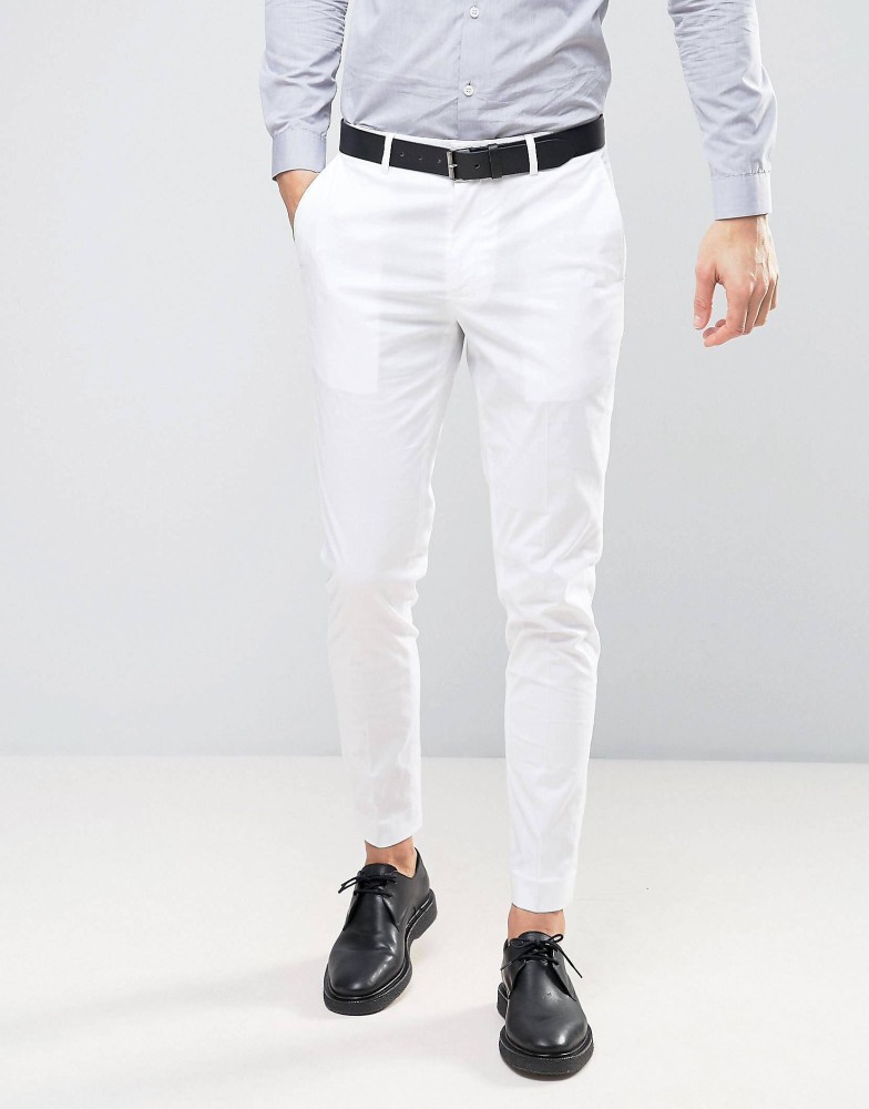 Kurus Regular Fit Men White Trousers - Buy Kurus Regular Fit Men