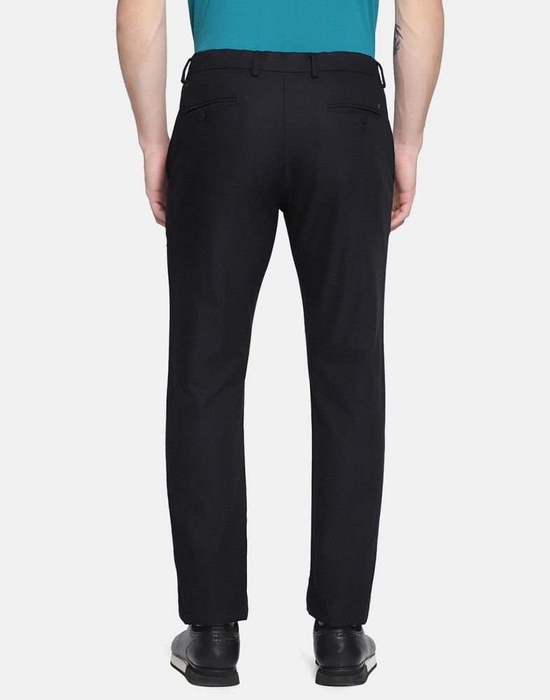 Buy BLACKBERRYS Structured Polyester Viscose Regular Fit Mens Trousers