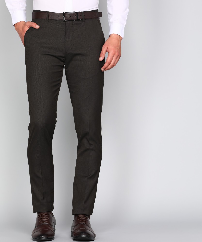 Louis Philippe Formal Trousers  Buy Louis Philippe Men Grey Slim Fit  Textured Flat Front Formal Trouser Online  Nykaa Fashion