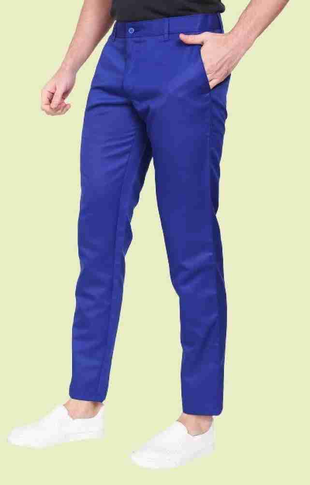 AD & AV Regular Fit Men Blue Trousers - Buy AD & AV Regular Fit Men Blue  Trousers Online at Best Prices in India